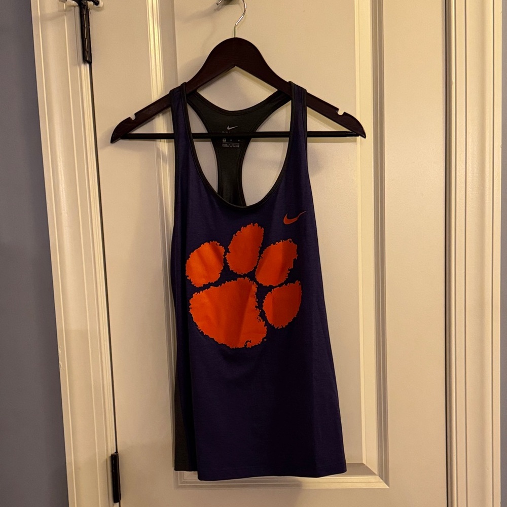 Nike Purple and Orange Tank Top Clemson